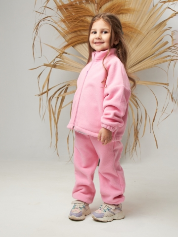 331. Костюм детский (Брюки+Толстовка), розовый, 100% полиэстер, р. 98,104,110,116