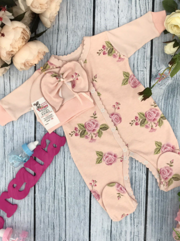 Купить оптом 222. Комбинезон "Роза", хлопок 100 % интерлок в Зеленокумске